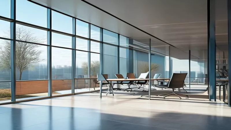 Hình ảnh thiết kế nội thất Kính Low-E cách nhiệt: Tiết kiệm điện điều hoà cho văn phòng 2026